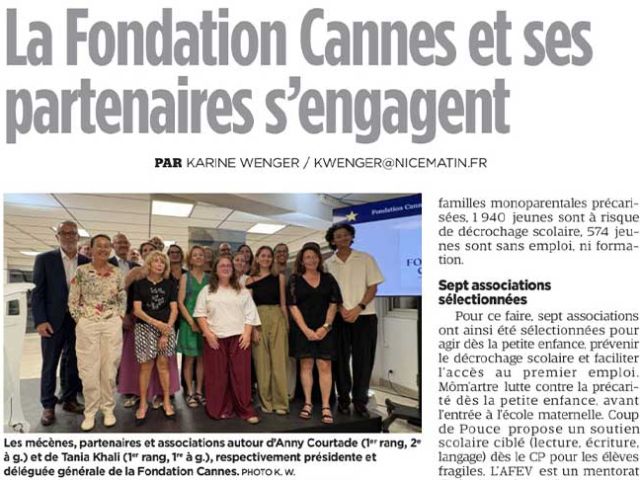 La fondation et ses partenaires s'engagent