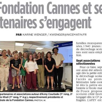 La fondation et ses partenaires s'engagent
